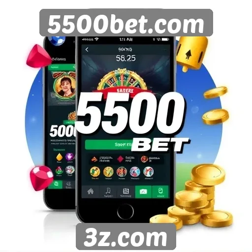 Experiência de jogo em dispositivos móveis no 5500bet.com