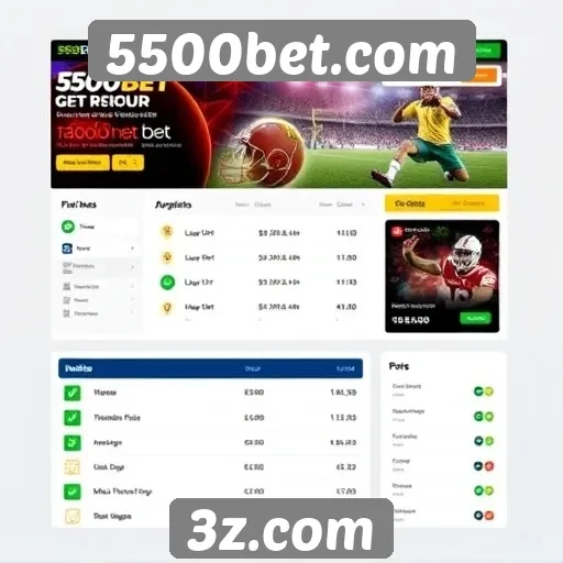 Interface do usuário do 5500bet.com é amigável